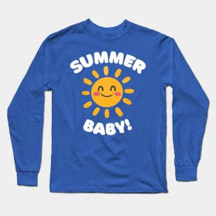 Summer Baby - Retro Smiley Sun Design Long Sleeve T-Shirt